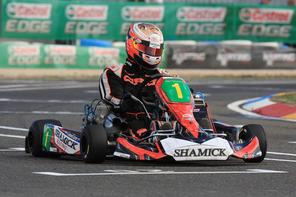 Joey Hanssen is in the box seat to win back-to-back KZ2 Championships this weekend (Pic: Coopers Photography)